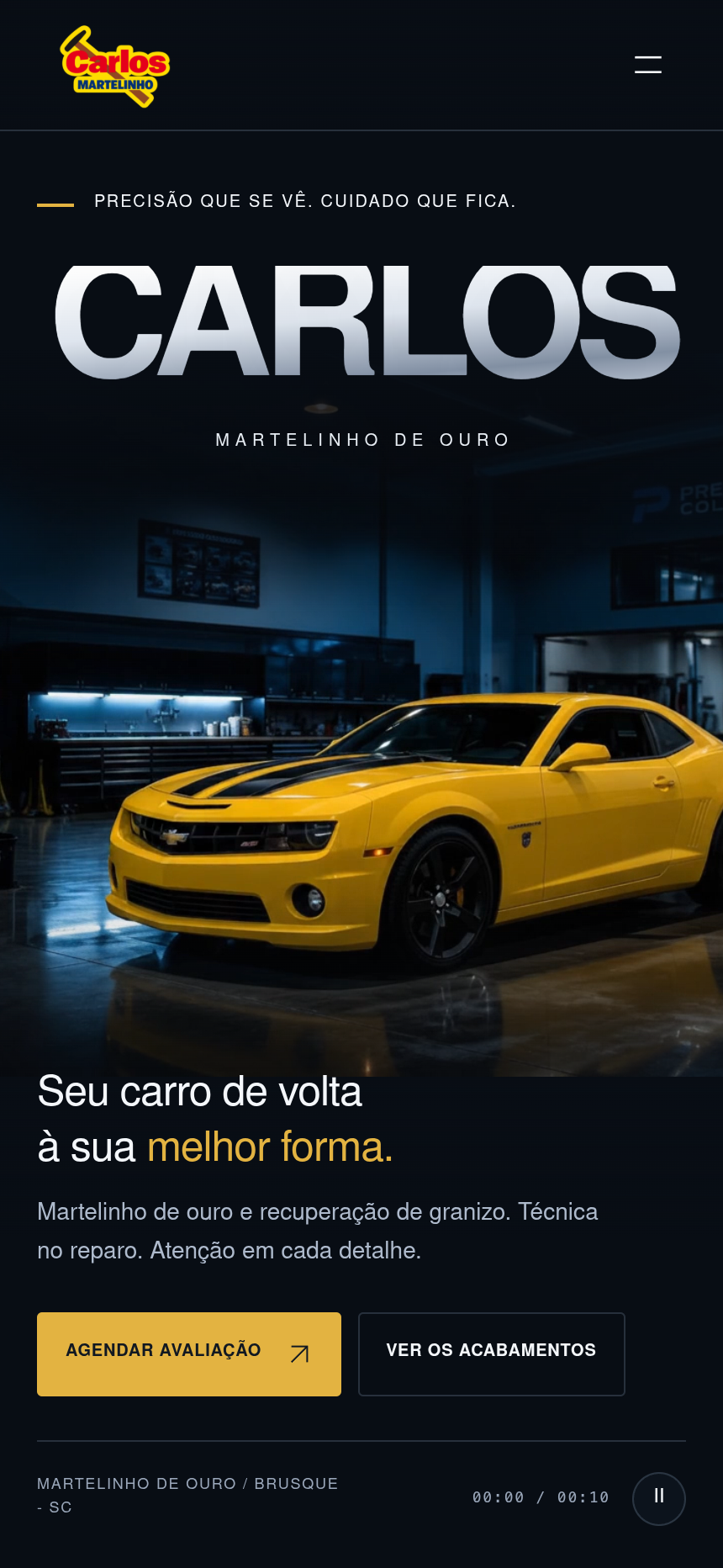 Carlos Martelinho de Ouro em celular